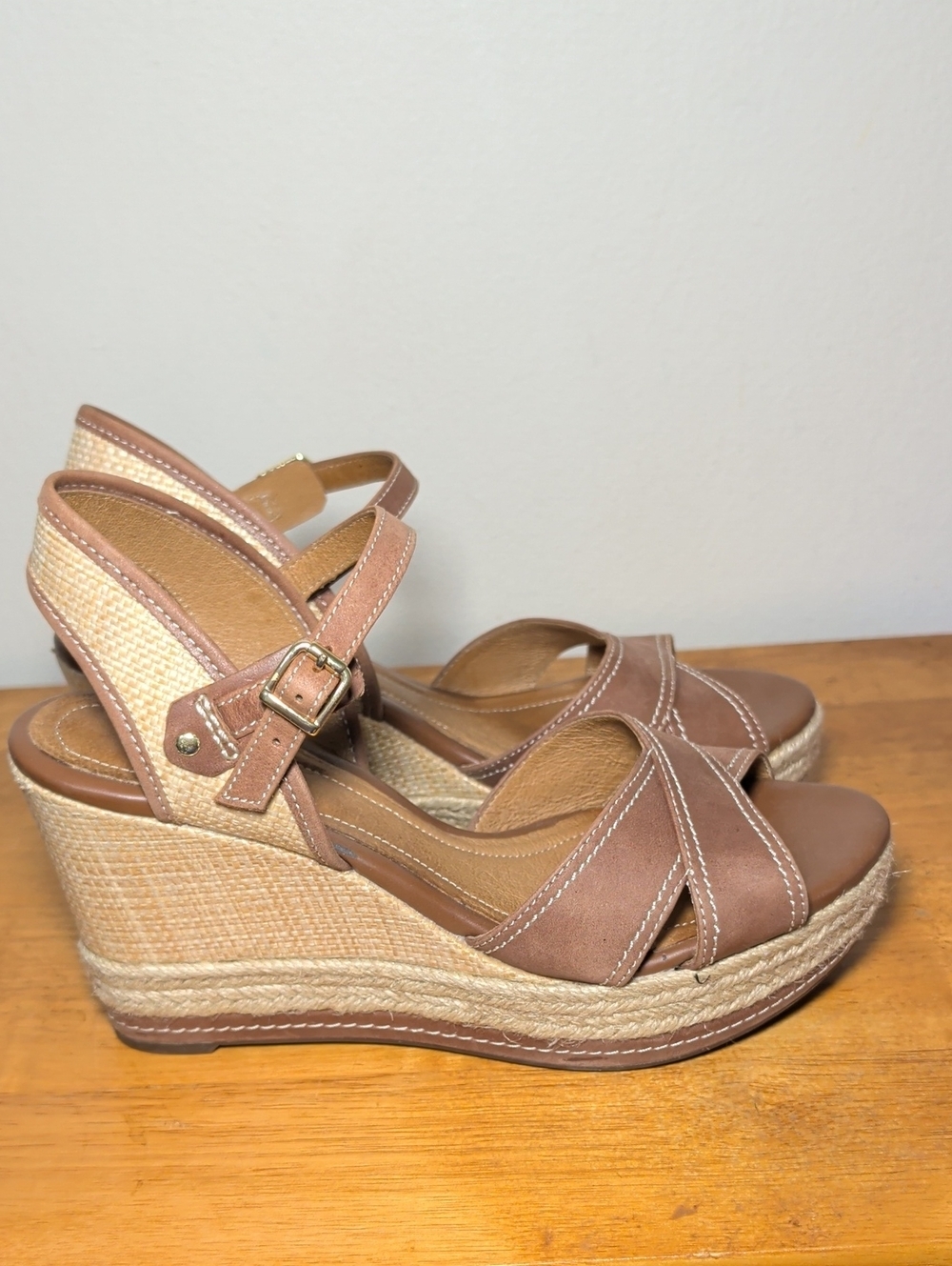 Clarks Indigo Amelia Air Espadrille Platform Wedge Sandals Women's Size 8.5 - Picture 4 of 7